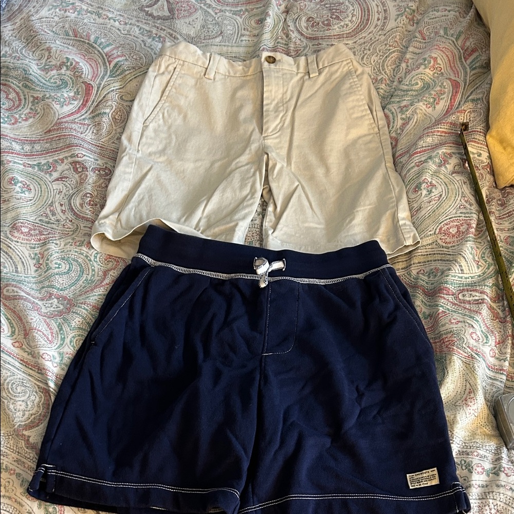 Navy and Beige Shorts Set